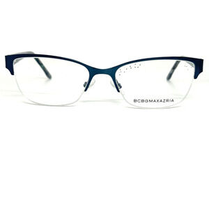 BCBGMaxazria Cat Eye Half Rim Eyeglasses Flex KANA TEAL 53 17 135 H13472